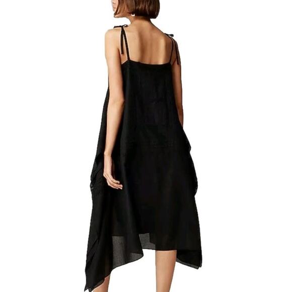 NWT J. Crew Handkerchief Midi Dress Black XS - Picture 2 of 9